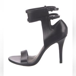 Alexander Wang Black Leather Ankle-Strap High Heel Sandal